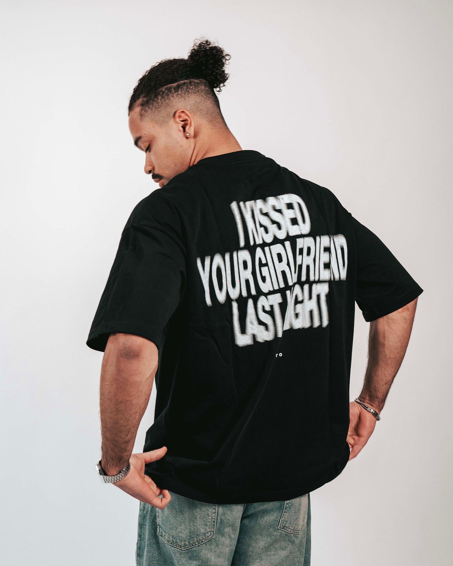 Last Night - Black Oversized Tee