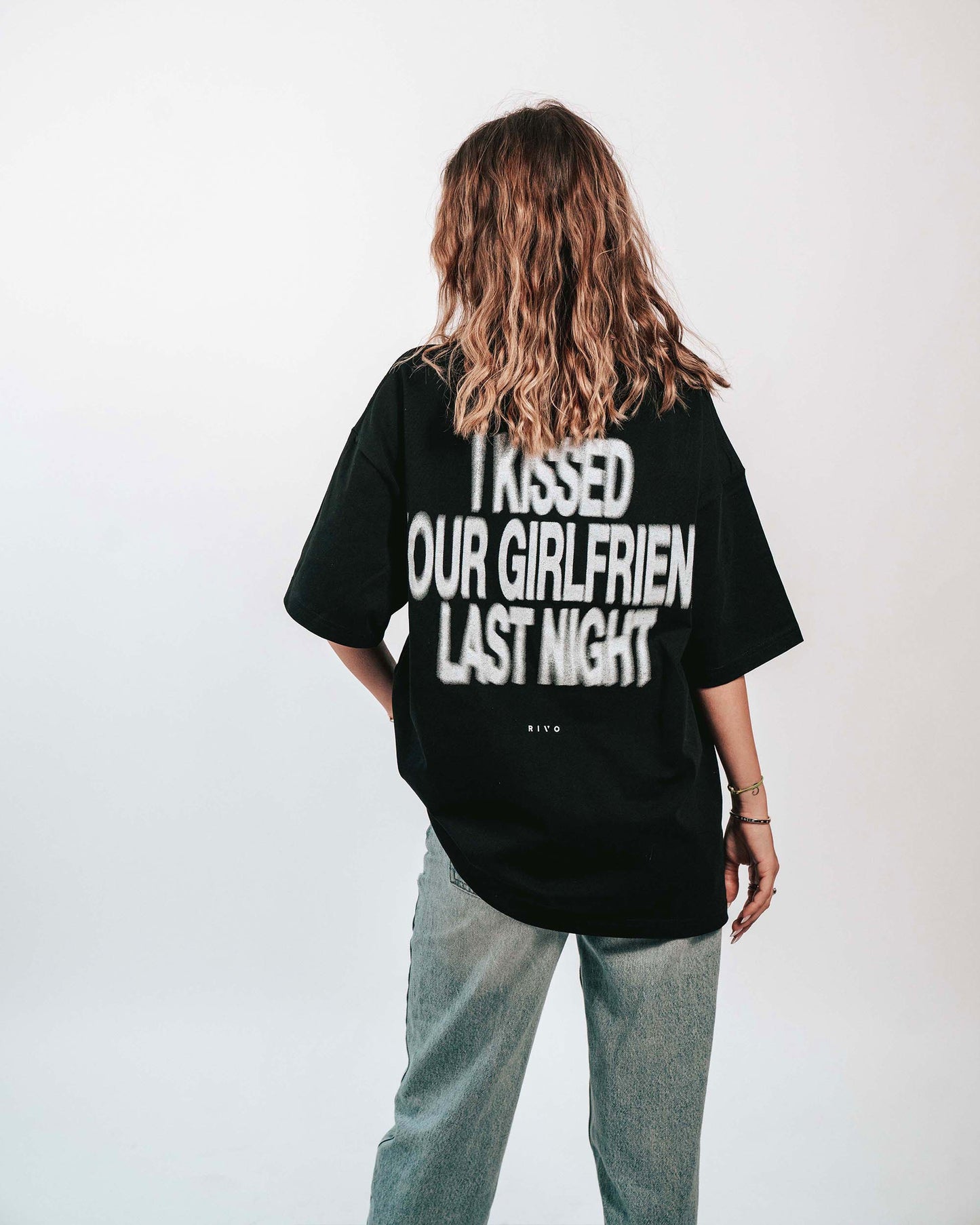 Last Night - Black Oversized Tee