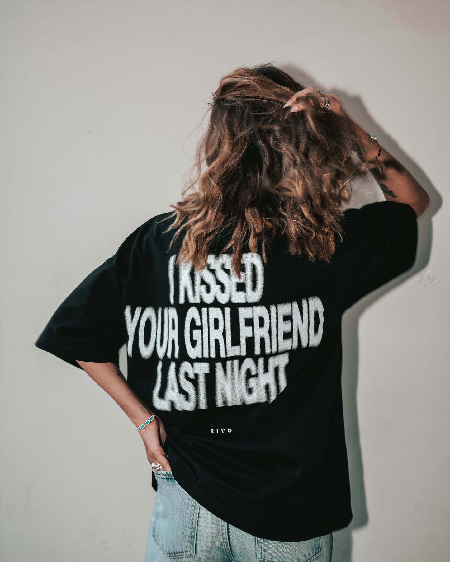 Last Night - Black Oversized Tee