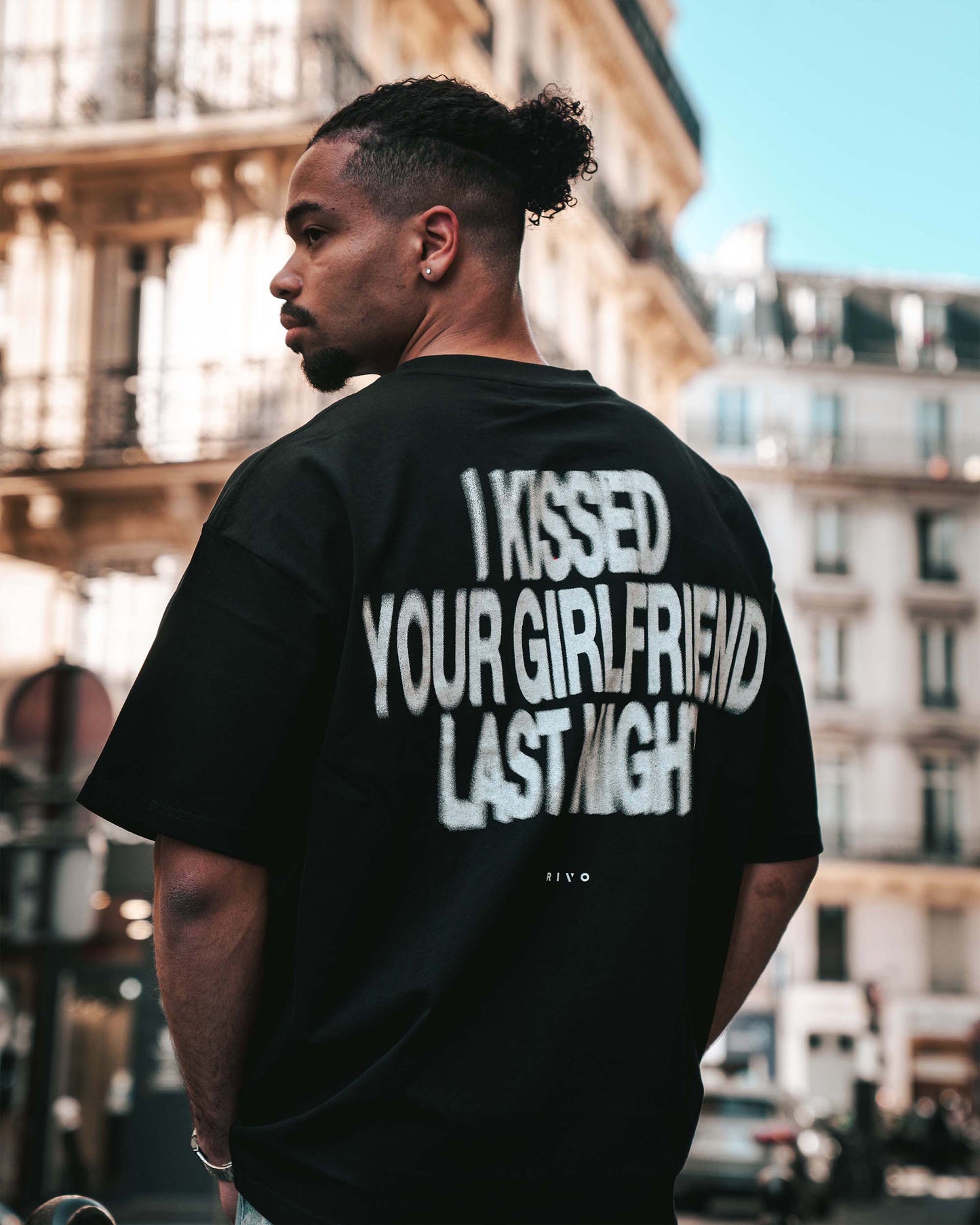 Last Night - Black Oversized Tee